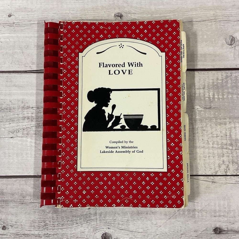 Flavored With Love Cookbook Lakeside Assembly Of God 1992 Oklahoma Recipes